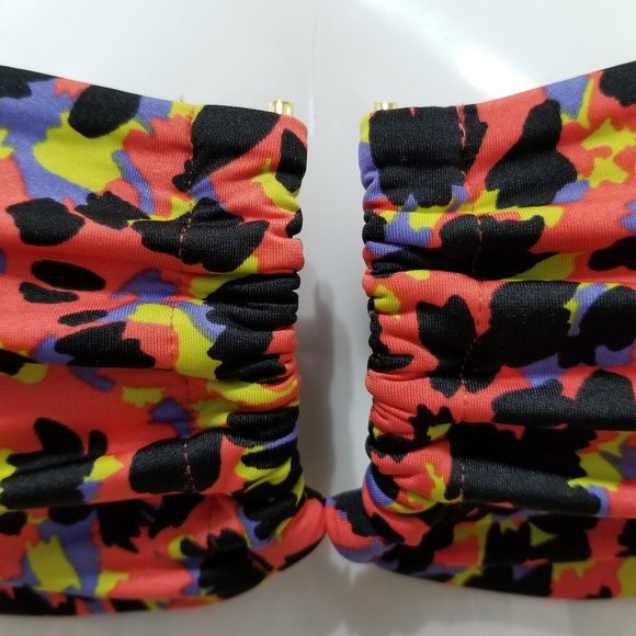 Victoria's Secret bikini top Large halter strapless bandeau abstract print beach - Picture 8 of 15